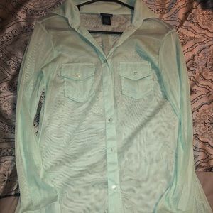 Sheer button up long sleeve!